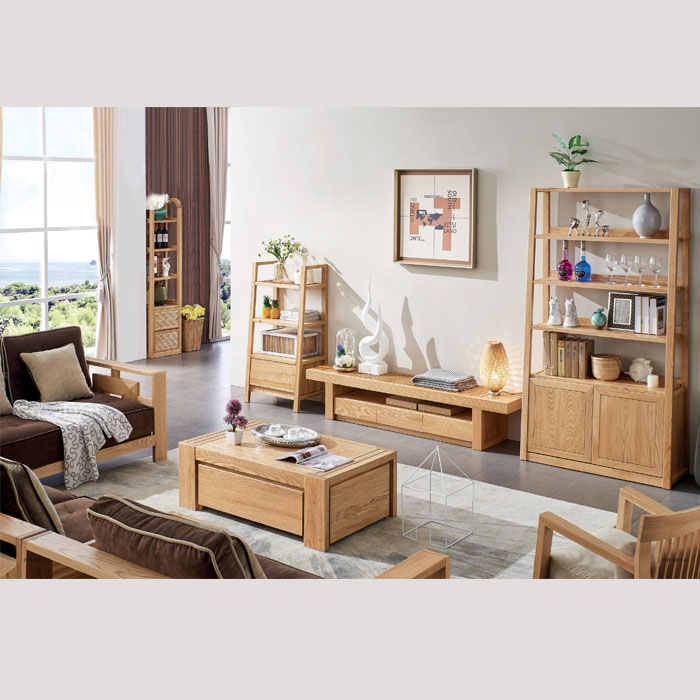 北欧尚品 北欧风格实木客厅家具 客厅组合柜 茶几 z-1601